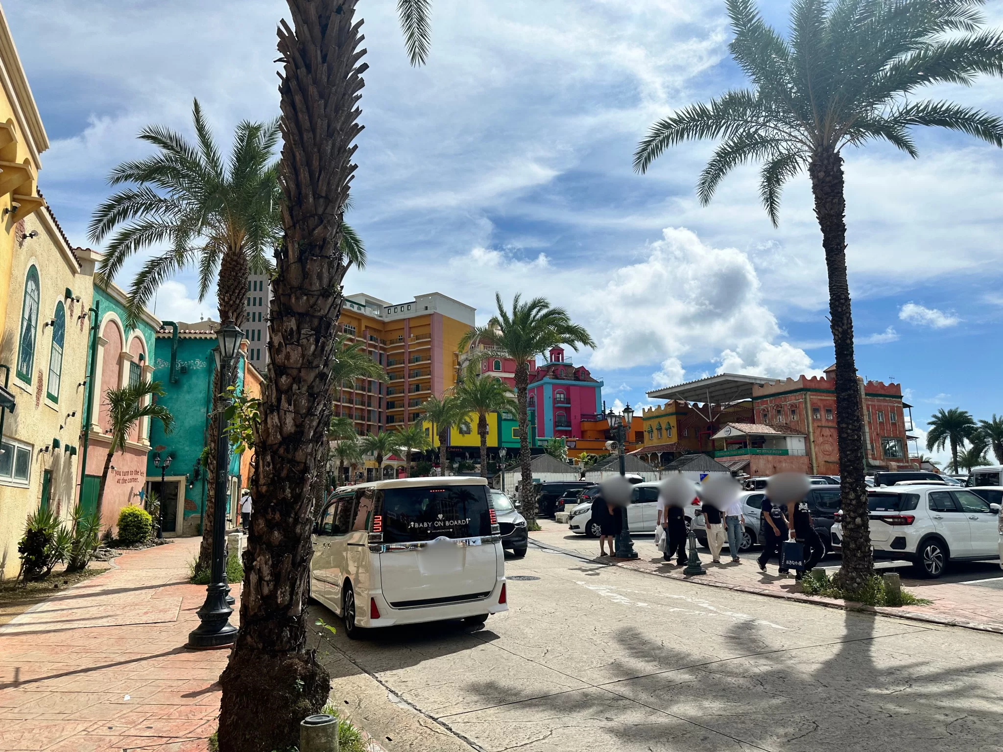 Street approach to American Village in Chatan